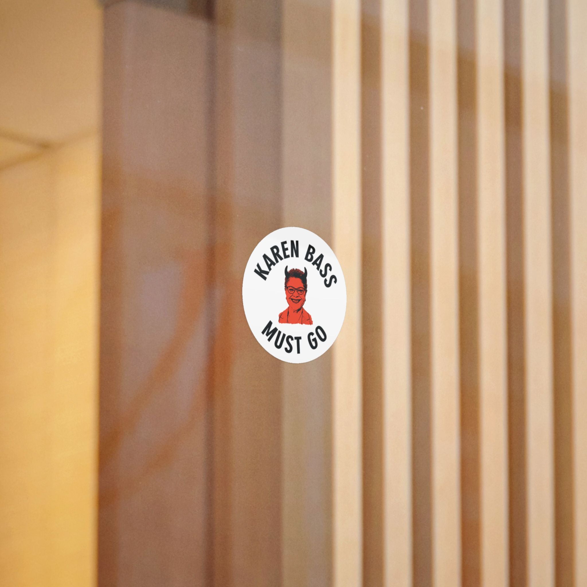 Die-Cut Sticker — “Karen Bass Must Go” Protest Sticker